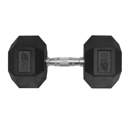 RUBBER HEX DUMBBELL DB139 45KG