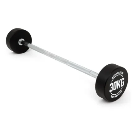 RUBBER HEX BARBELL DB401 W/STRAIGHT BAR 30 KG