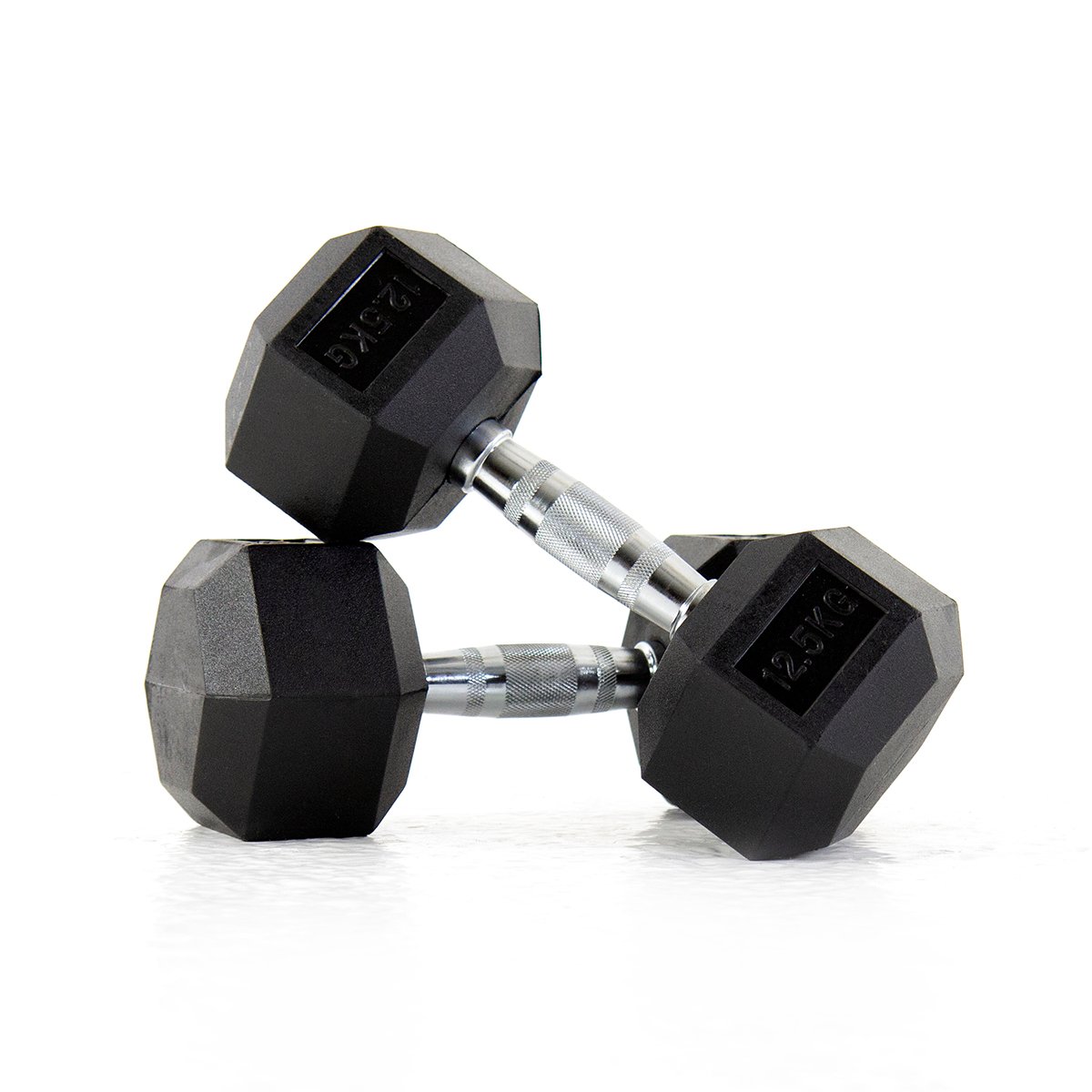 38-111-12.5kg-Rubber-Covered-Hex.Dumbbell-Free-Weights