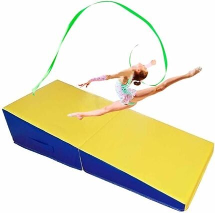 FOLDING WEDGE GYMNASTICS MAT CS2007 YELLOW