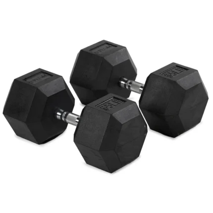 RUBBER HEX DUMBBELL 95 LBS @FS