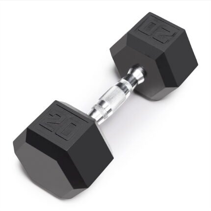 RUBBER HEX DUMBBELL DB6101 20KG