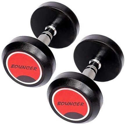 TA SPORT ROUND HEAD BLACK RUBBER DUMBBELL SET  2.5KG - 50KG DB019 RED LABEL