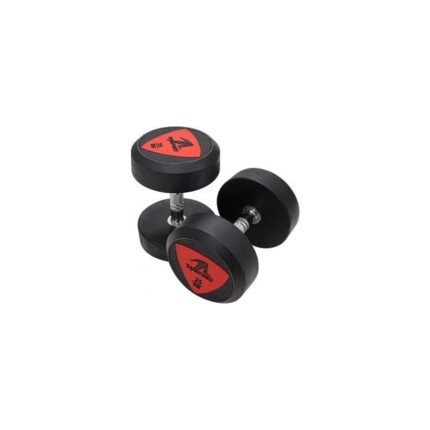 DELUXE RUBBER DUMBBELL-25.0KG LS2023 BLACK