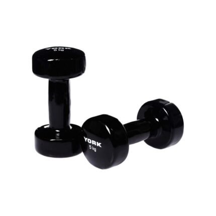 YORK FITNESS VINYL DUMBBELL 5KG BLACK 1677