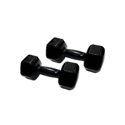 YORK HEX VINYL DIPPING DUMBBELL 8KG*2PCS BLACK DB2121