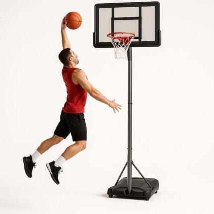 ST020 Heavy-Duty Adjustable Basketball Stand with 45cm Rim
