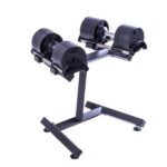 ADJUSTABLE DUMBBELL WITH RACK 20 KGS CS8006 BLACK