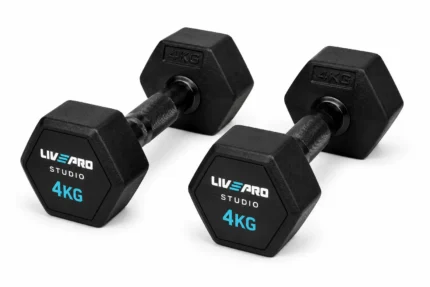 LIVEPRO STUDIO DUMBBELLS 4KG LP8070 BLACK