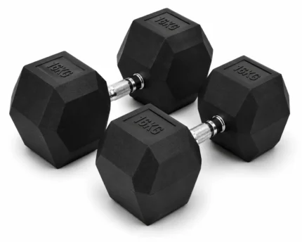RUBBER HEX DUMBBELL DB6101 16KG