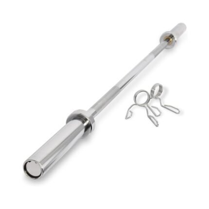OYLMPIC WEIGHT LIFTING STRAIGHT BAR 220 CM HANDLE DIA 50MM CHROME STEEL PB024 @FS
