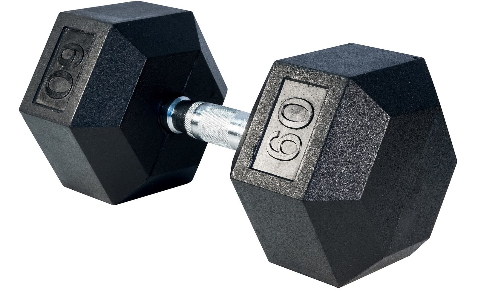 RUBBER HEX DUMBBELL 60 LBS