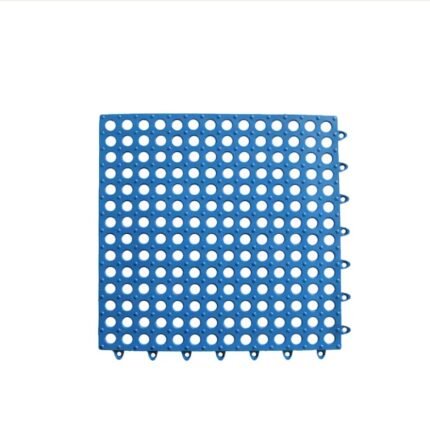 INTERLOCKING RUBBER MATS 50CM*50CM*8MM BLUE DOTS