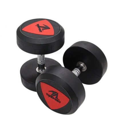 DELUXE RUBBER DUMBBELL-55.0KG LS2023 BLACK