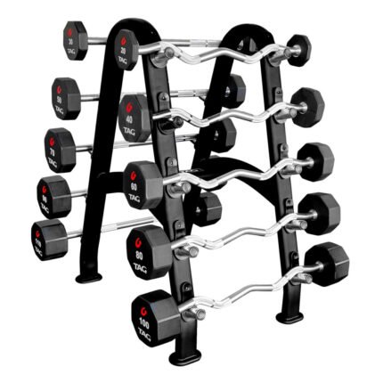 TA SPORT BARBELL RACK HOLD UPTO 10 BARBELLS MD6301 BLACK