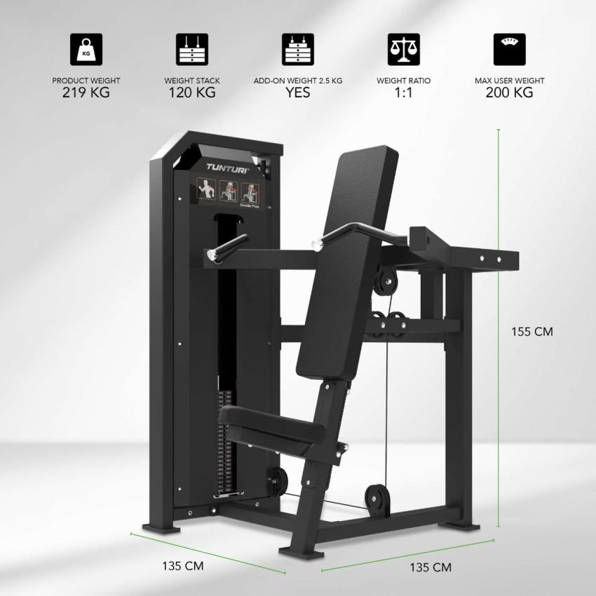Tunturi Platinum – Shoulder press – Selectorized – V-series DIR Tunturi Platinum – Shoulder press – Selectorized – V-series DIR