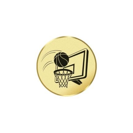 CENTRE FOR MEDAL 25 MM GOLD BASKETBALL 25391