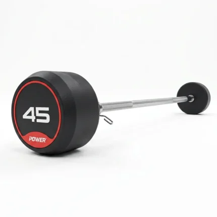 RUBBER HEX BARBELL DB401 W/STRAIGHT BAR 45 KG