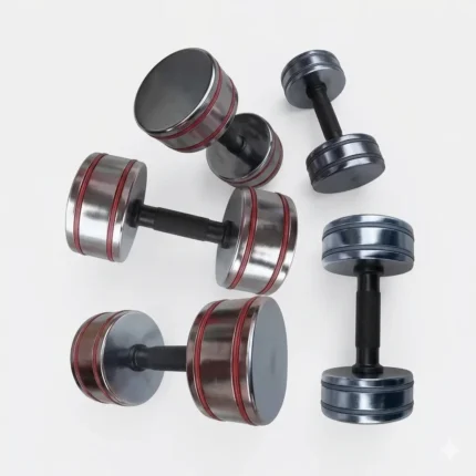 IR92021 9KG STEEL CHROMED DUMBBELLS @FS