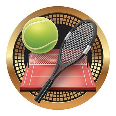 CENTRE FOR MEDAL 25 MM TENNIS