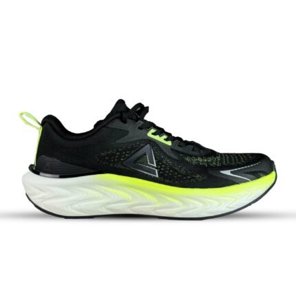 PEAK CUSHION RUNNING SHOES MEN EXT53607H BLACK/FLUORESCENT GREEN