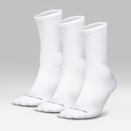 MENS CREW SOCKS YJ2605 (4 PRS PER PACK) ALL WHITE
