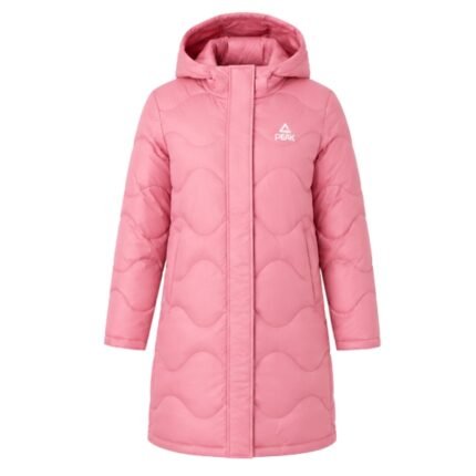 PEAK pink padded long coat for women UAE