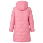 PEAK FK22368 pink hooded women's coat