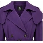 PEAK Women's Purple Long Trench Coat FK22368